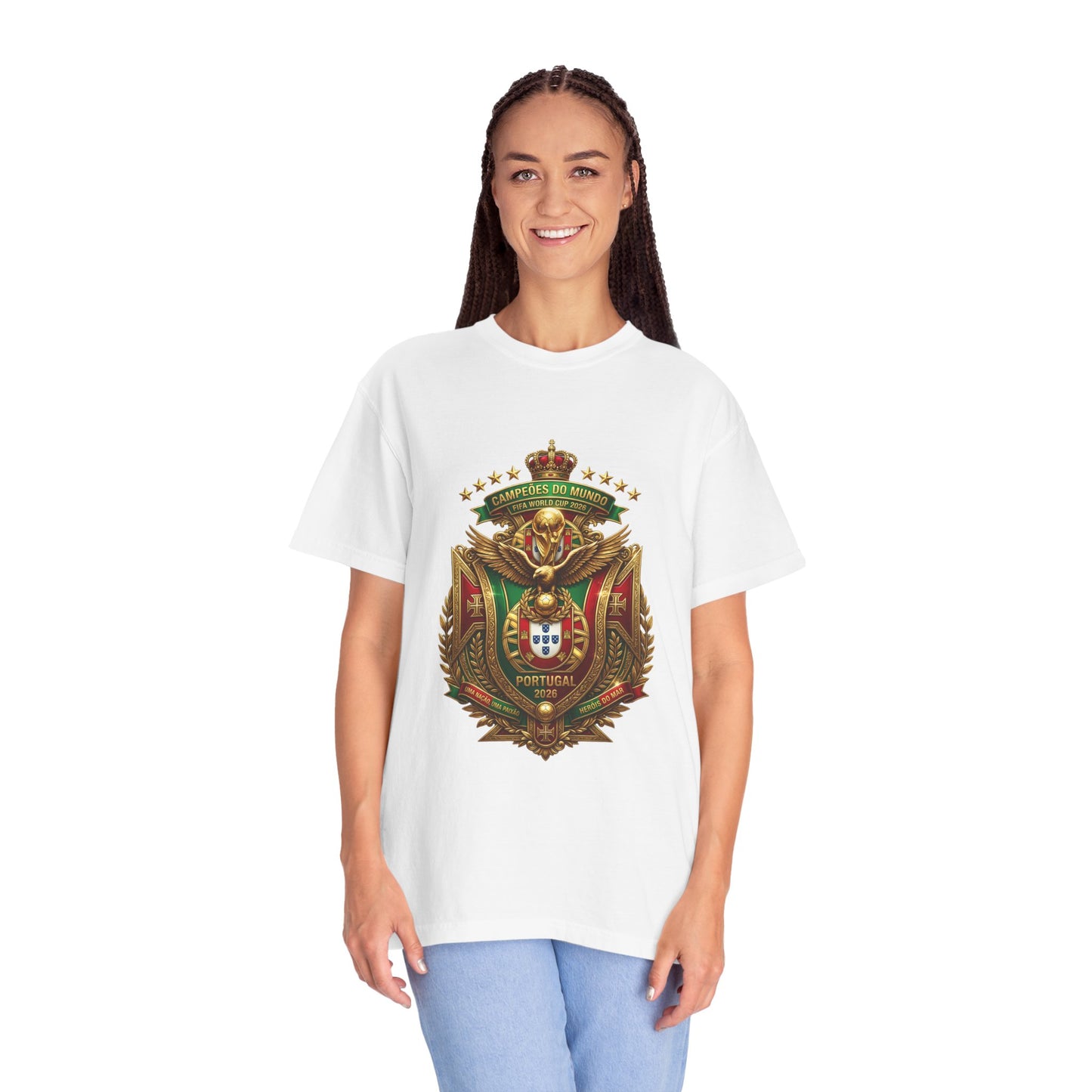 Portugal Football World Cup 2026 'Heróis do Mar' Imperial Crown Crest | Premium Graphic Tee