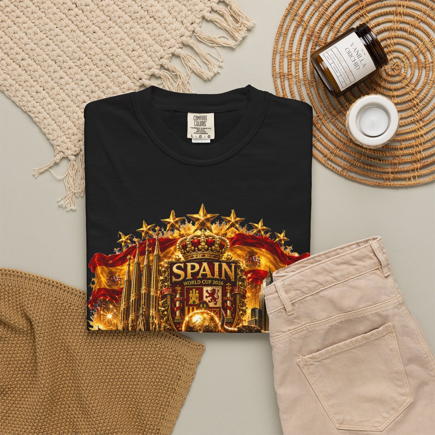 Spain Football World Cup 2026 'Reino de Campeões' Ultimate Collage | Premium Graphic Tee