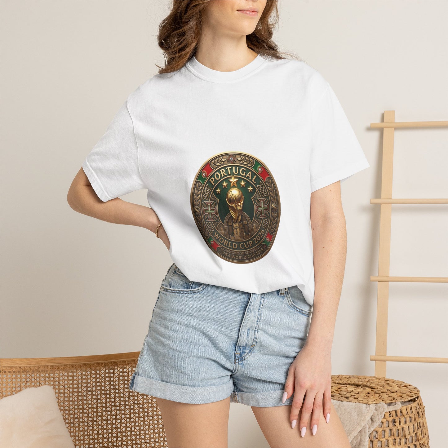 Portugal Football World Cup 2026 'Medalha de Honra' Round Medallion | Premium Graphic Tee