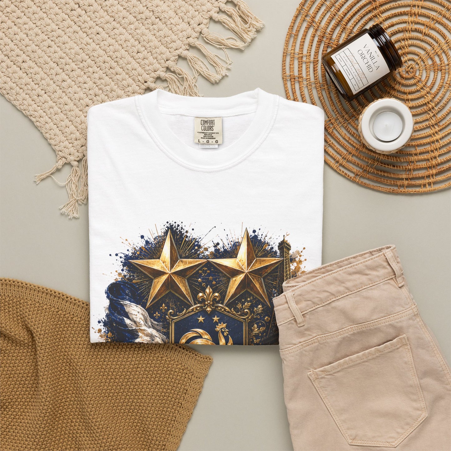 France Football 'Fiers d’Être Bleus' Celestial Shield – World Cup 2026 | Premium Graphic Tee