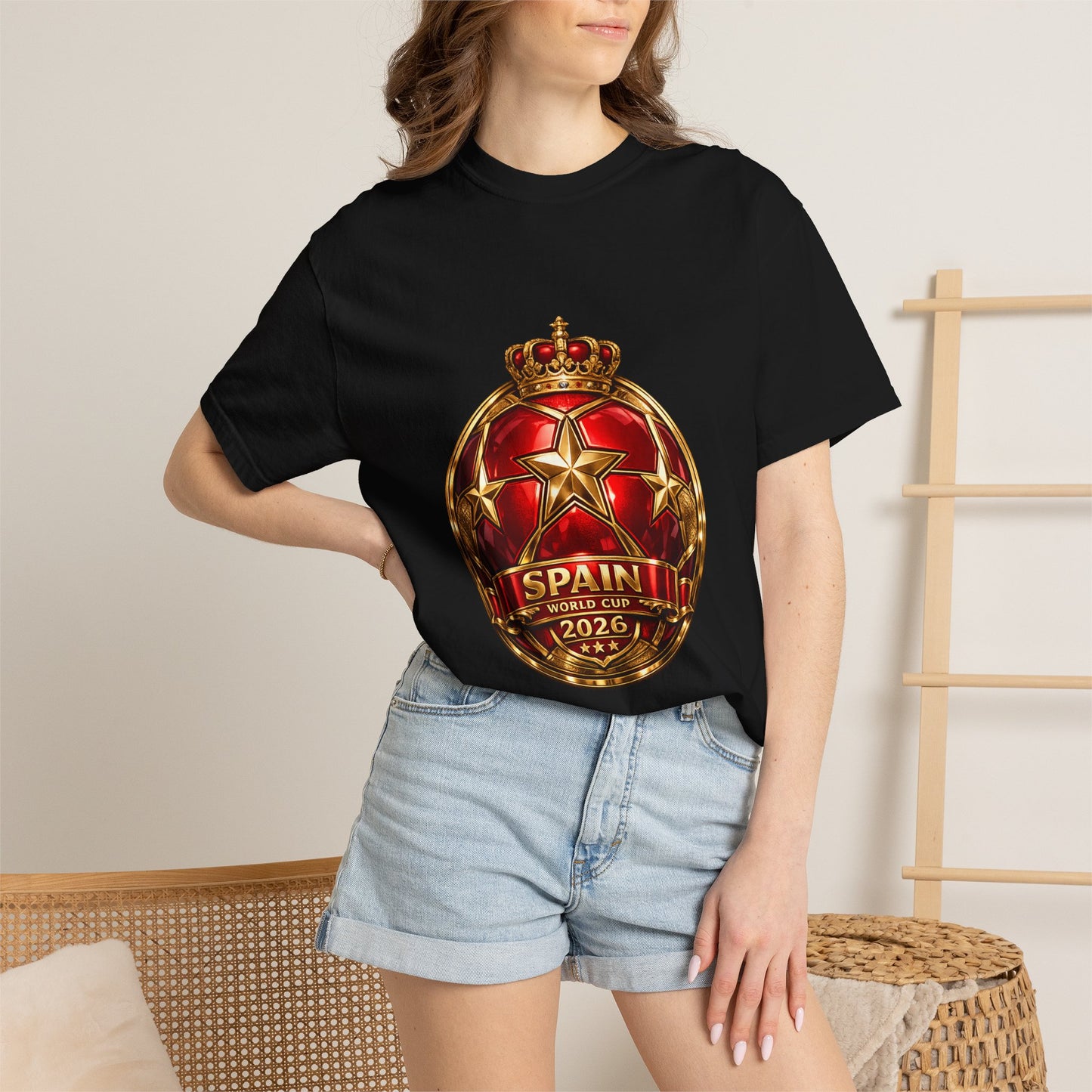 Spain Football World Cup 2026 'Estrella de Campeón' Round Medallion | Premium Graphic Tee