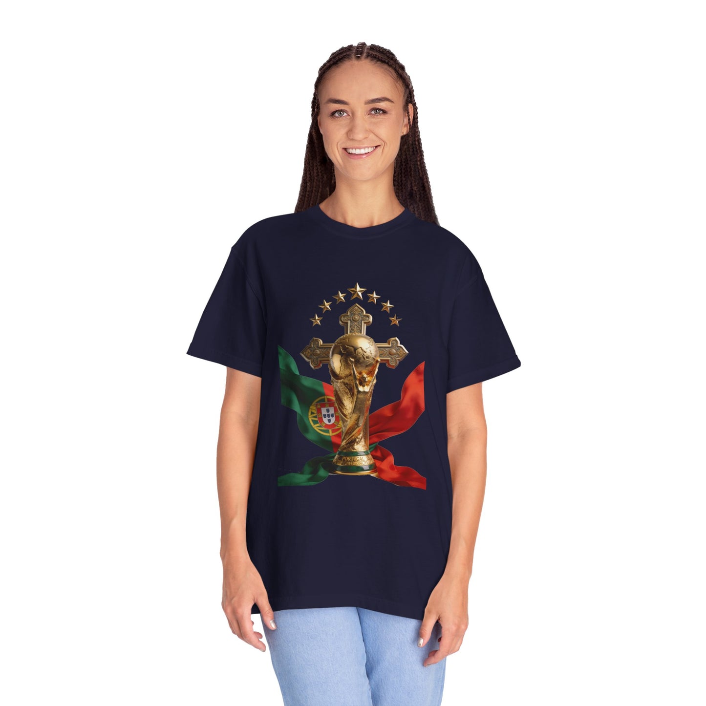 Portugal Football 'Cruz Sagrada' Majestic Trophy | Premium Graphic Tee