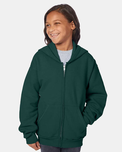 Youth EcoSmartÂ® Full-Zip Hooded Sweatshirt