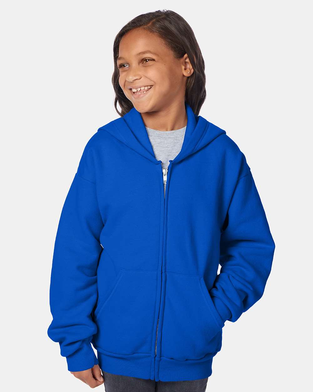 Youth EcoSmartÂ® Full-Zip Hooded Sweatshirt