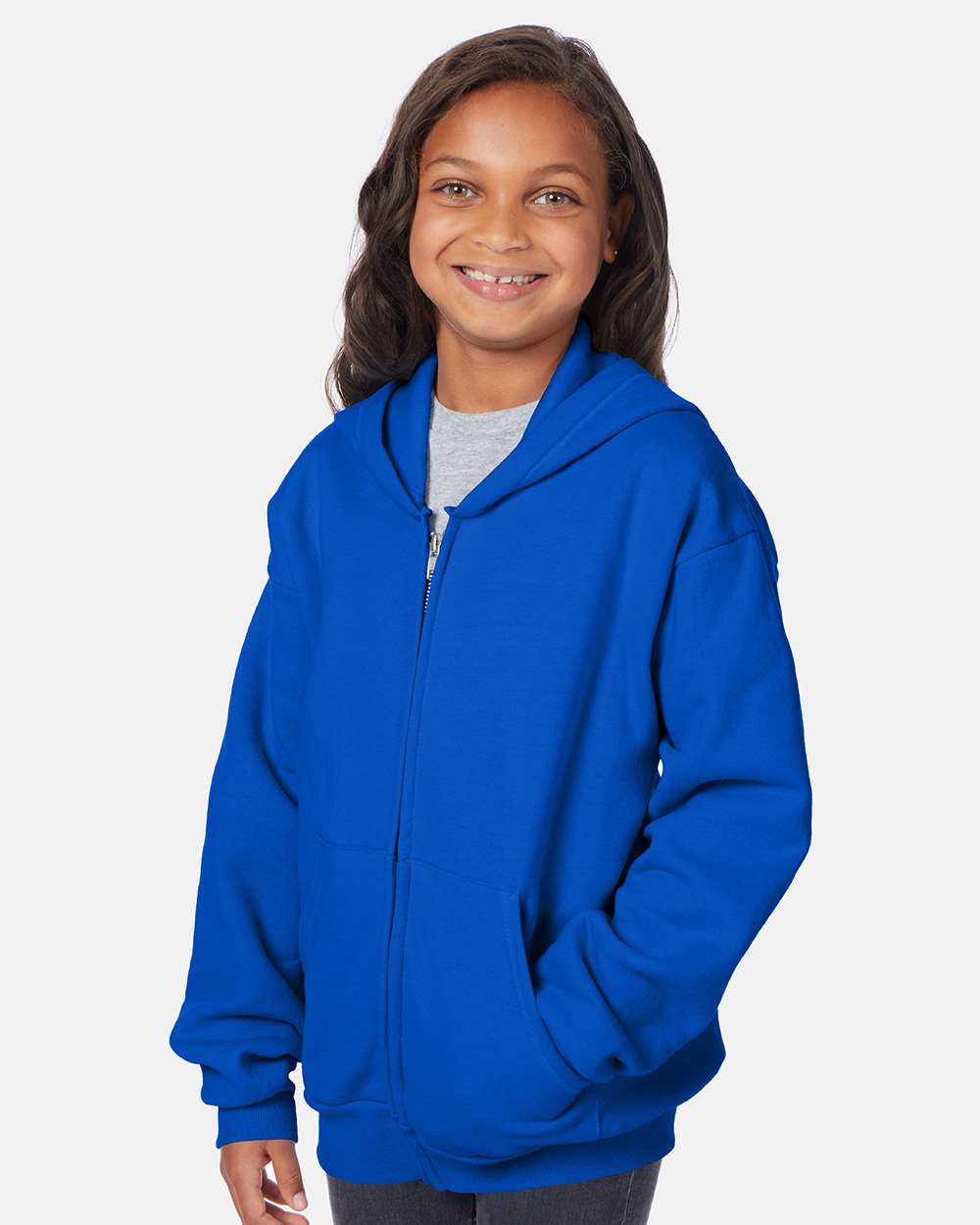 Youth EcoSmartÂ® Full-Zip Hooded Sweatshirt