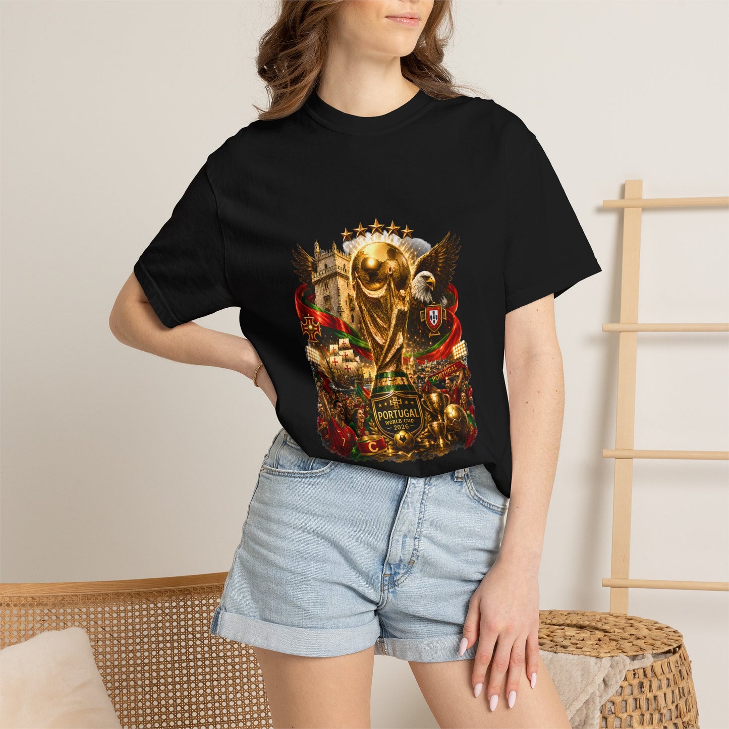 Portugal Football World Cup 2026 'Nação de Campeões' Epic Collage | Premium Graphic Tee