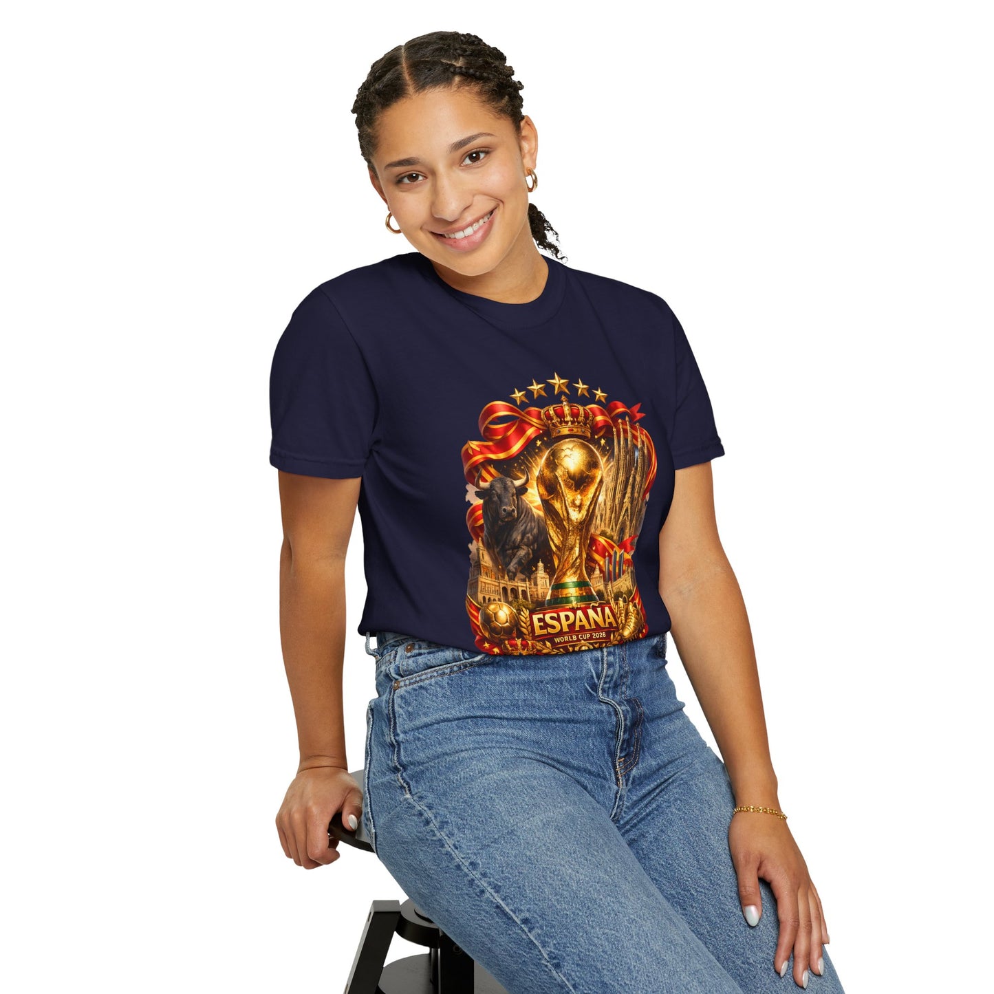 Spain Football World Cup 2026 'Reino Dorado' Iconic Elements | Premium Graphic Tee