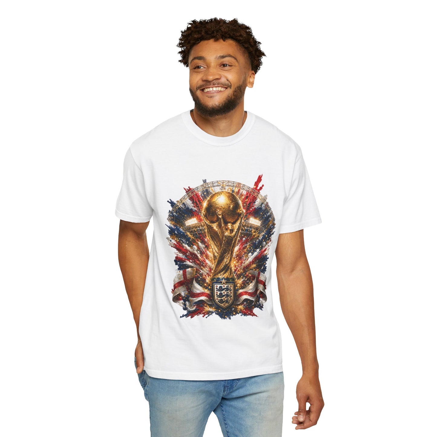 England Football World Cup Explosion – Wembley Glory | Premium Graphic Tee