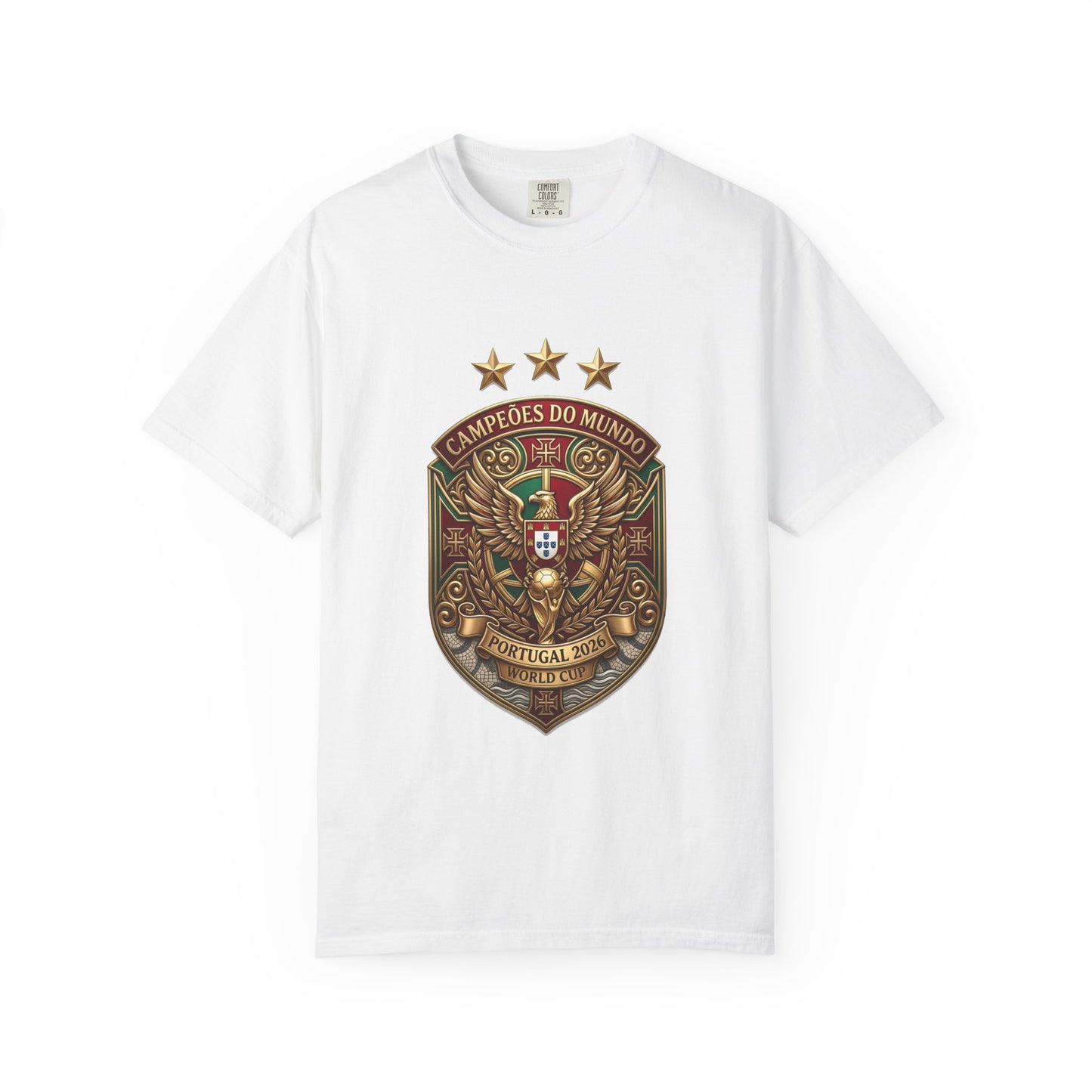 Portugal Football World Cup 2026 'Campeões do Mundo' Sovereign Shield | Premium Graphic Tee