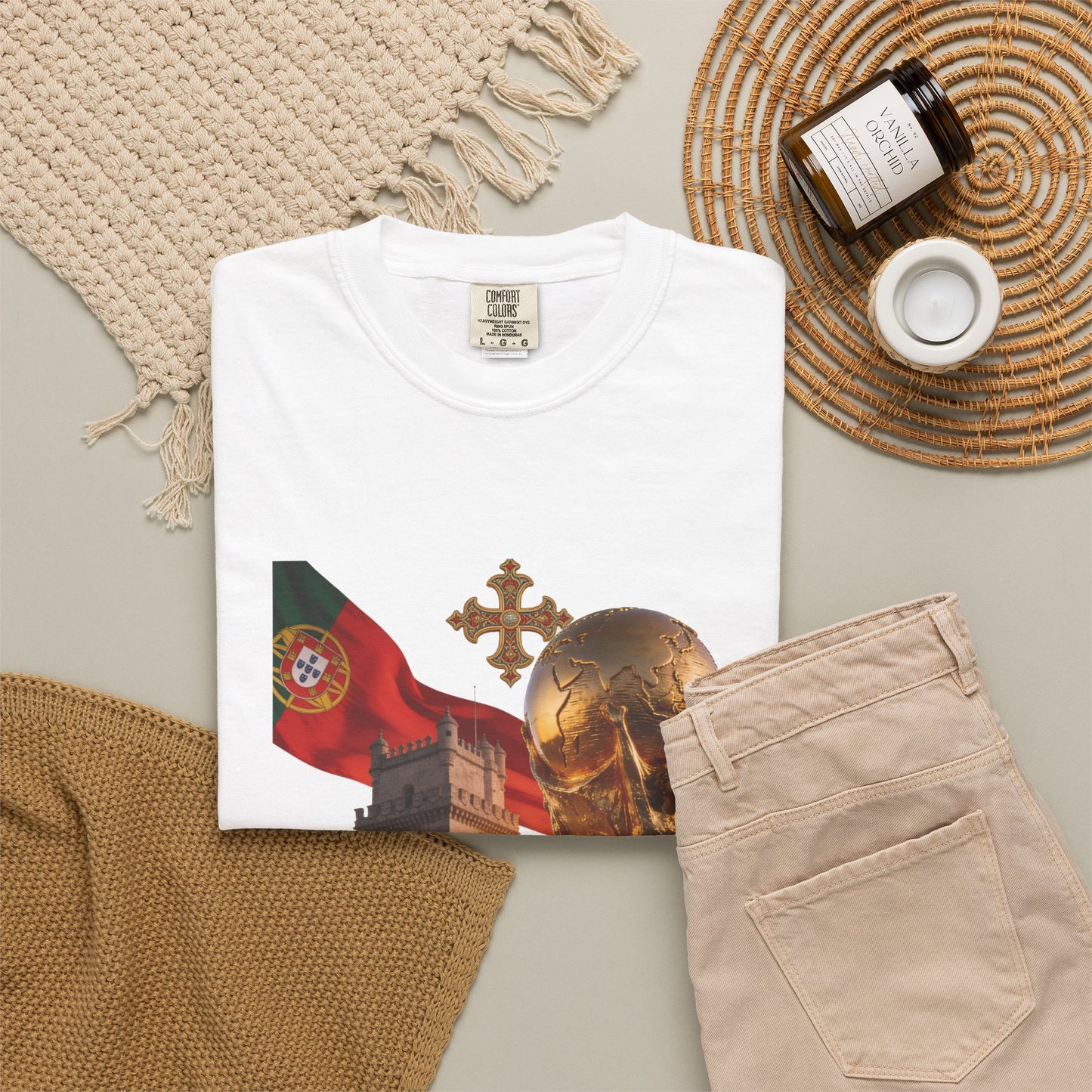 Portugal Football 'Torre de Belém' Majestic Trophy | Premium Graphic Tee