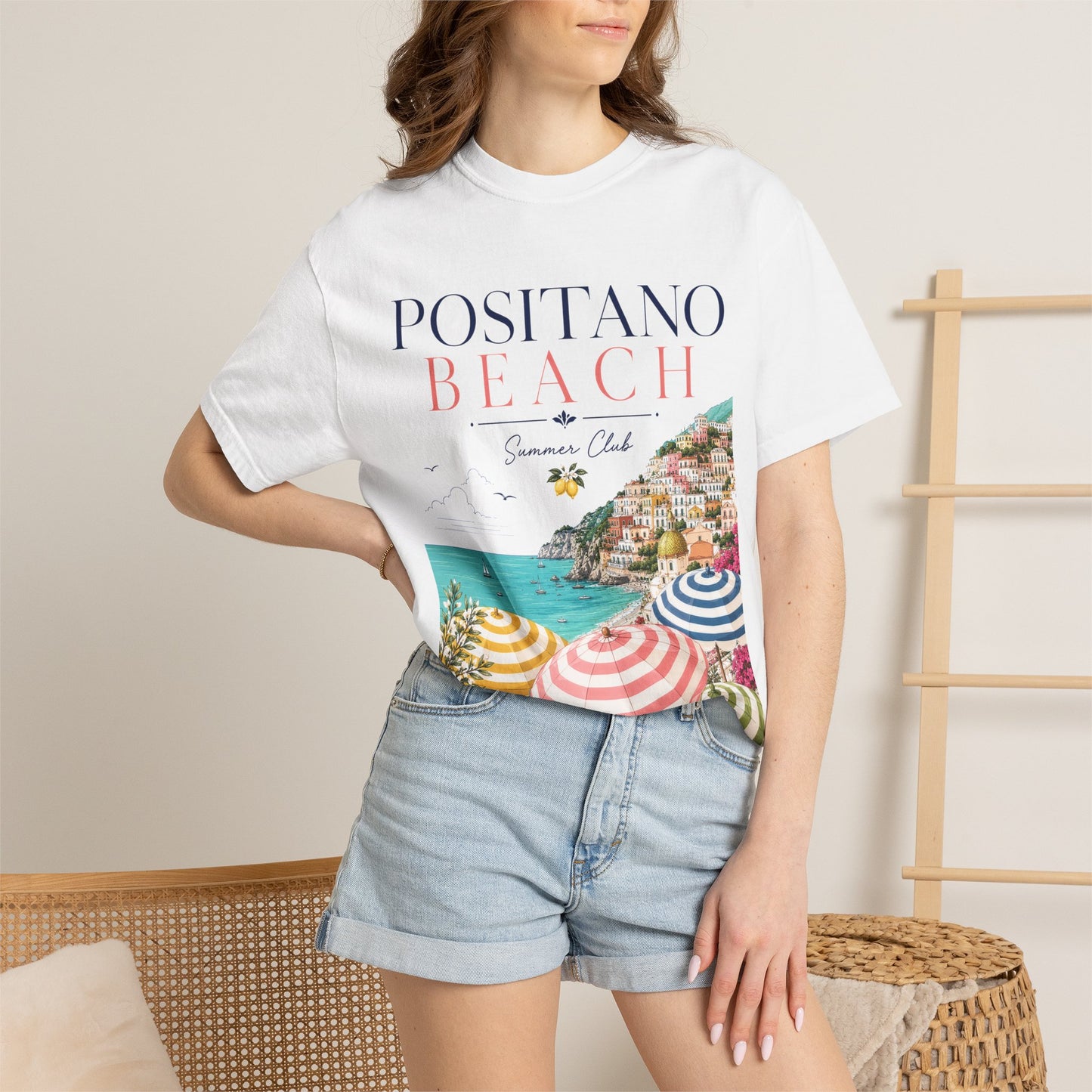 Positano Beach – Summer Club | Premium Vintage Tee