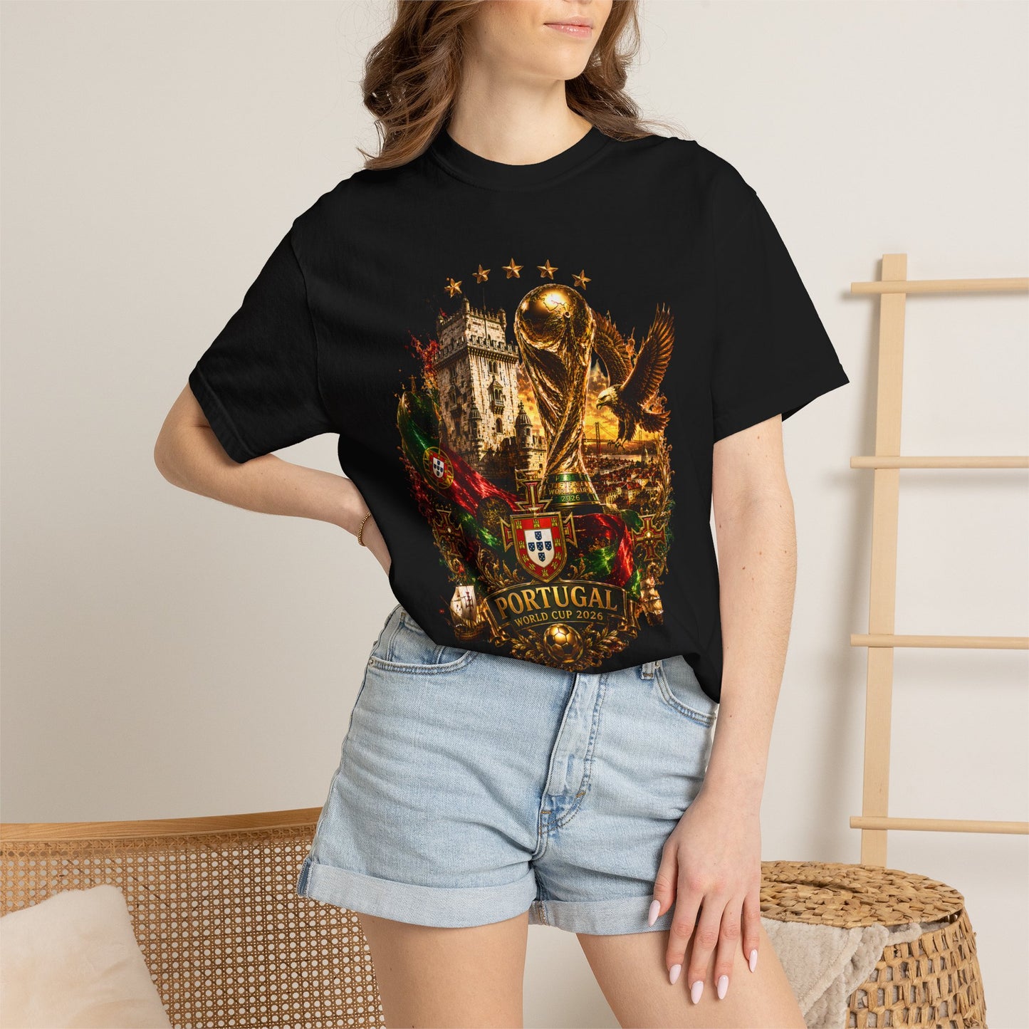 Portugal Football World Cup 2026 'Império de Glória' Epic Collage | Premium Graphic Tee