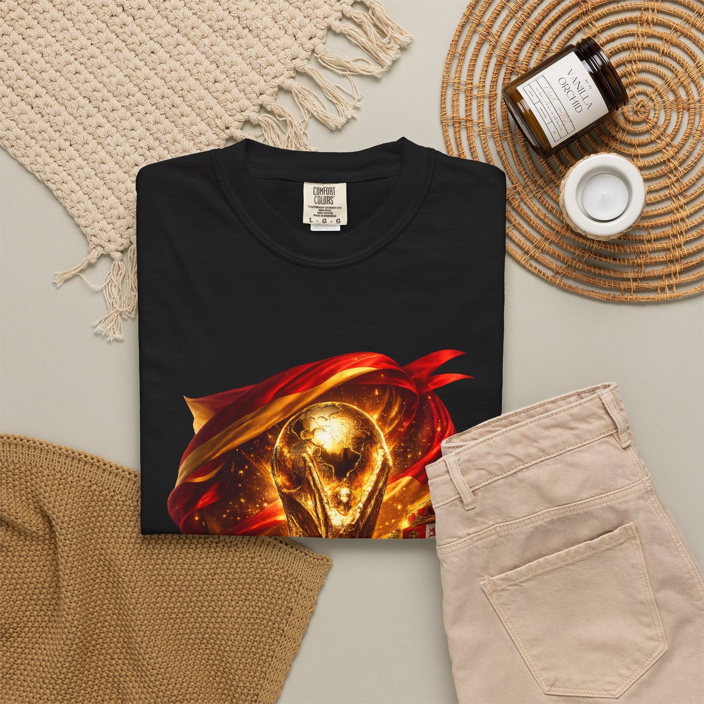 Spain Football World Cup 2026 'Resplandor Eterno' Shrouded Trophy | Premium Graphic Tee