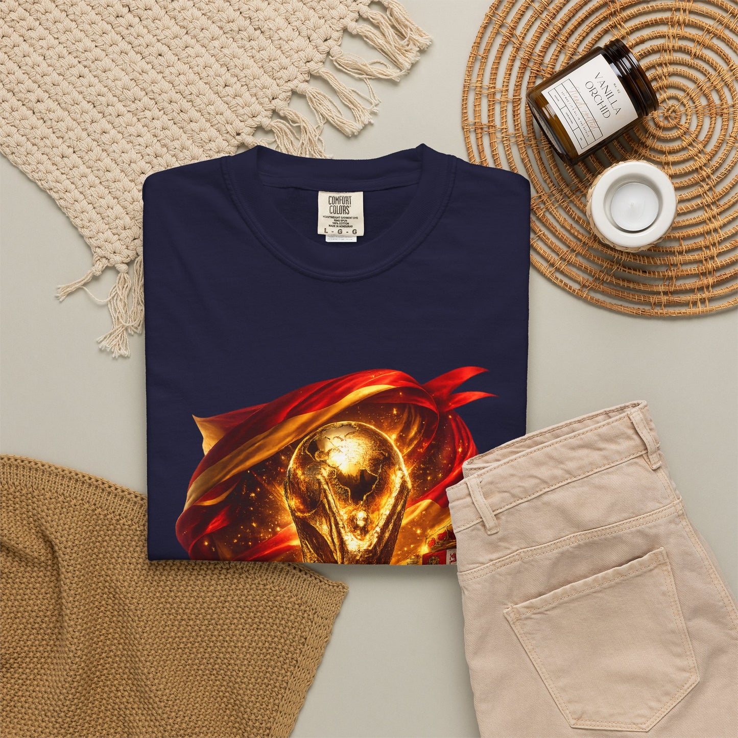 Spain Football World Cup 2026 'Resplandor Eterno' Shrouded Trophy | Premium Graphic Tee