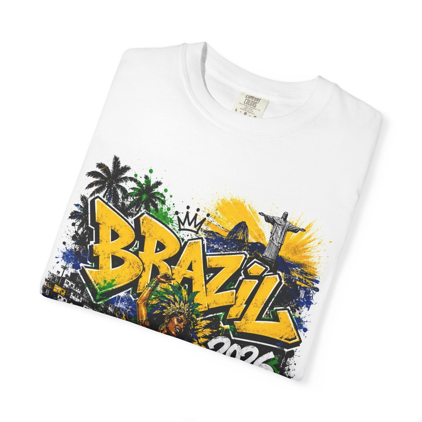 Brazil Samba Queen World Cup 2026 T-Shirt PNG | Carnival Soccer Graphic Tee DTF | Copa Do Mundo Futebol Fan Gift