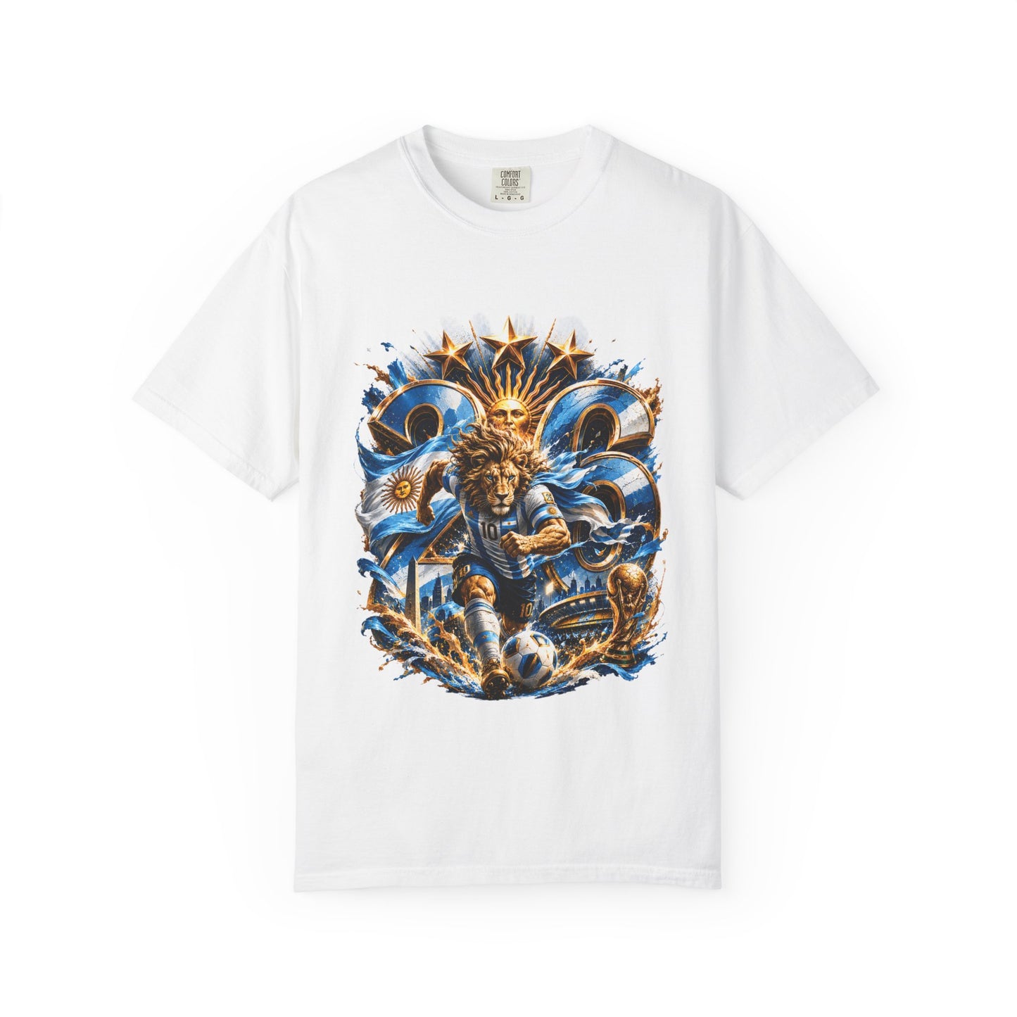 Argentina Football 'Leon de la Patria' World Cup 2026 Monogram – Premium Graphic Tee