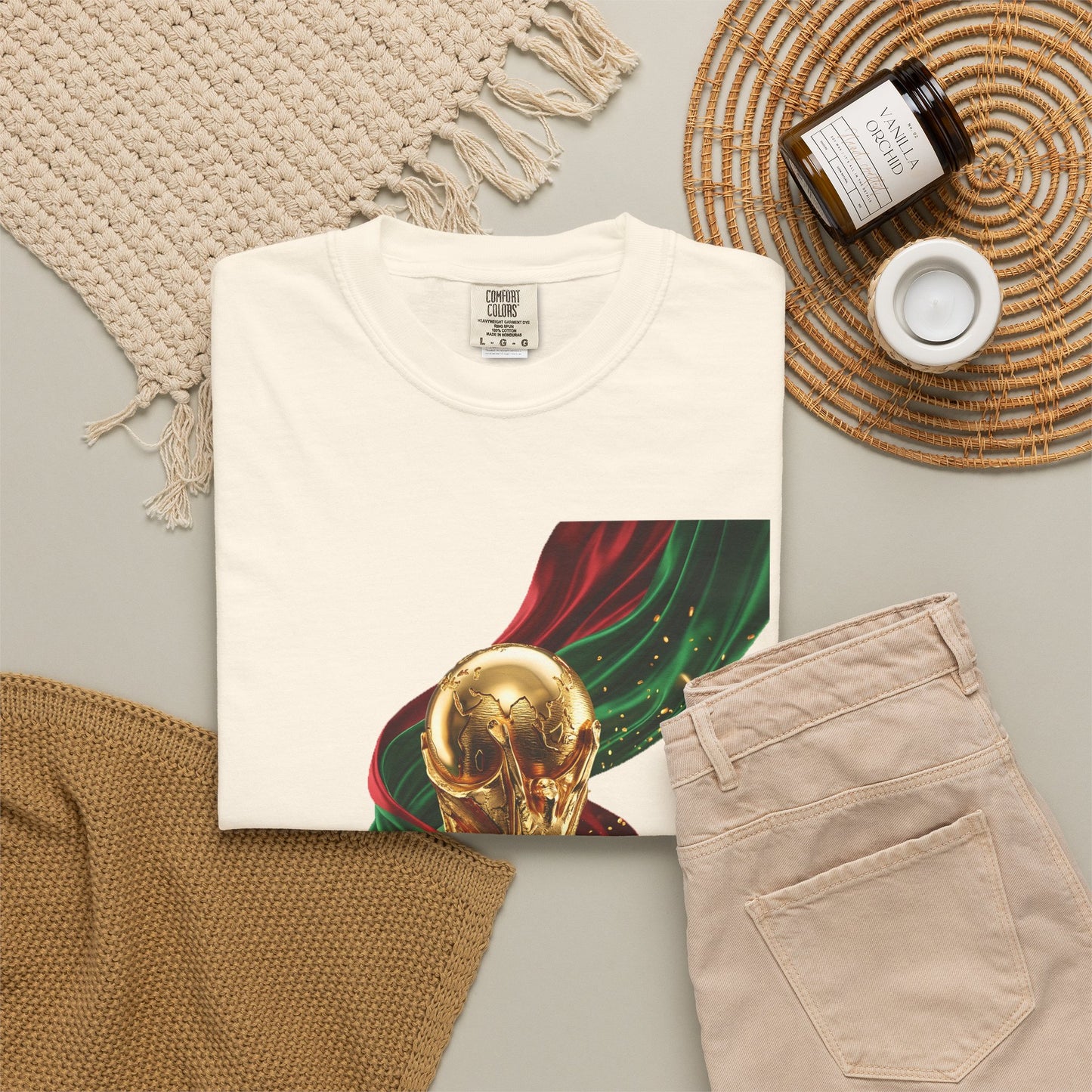 Portugal Football 'Onda de Glória' Dynamic Ribbon Trophy | Premium Graphic Tee