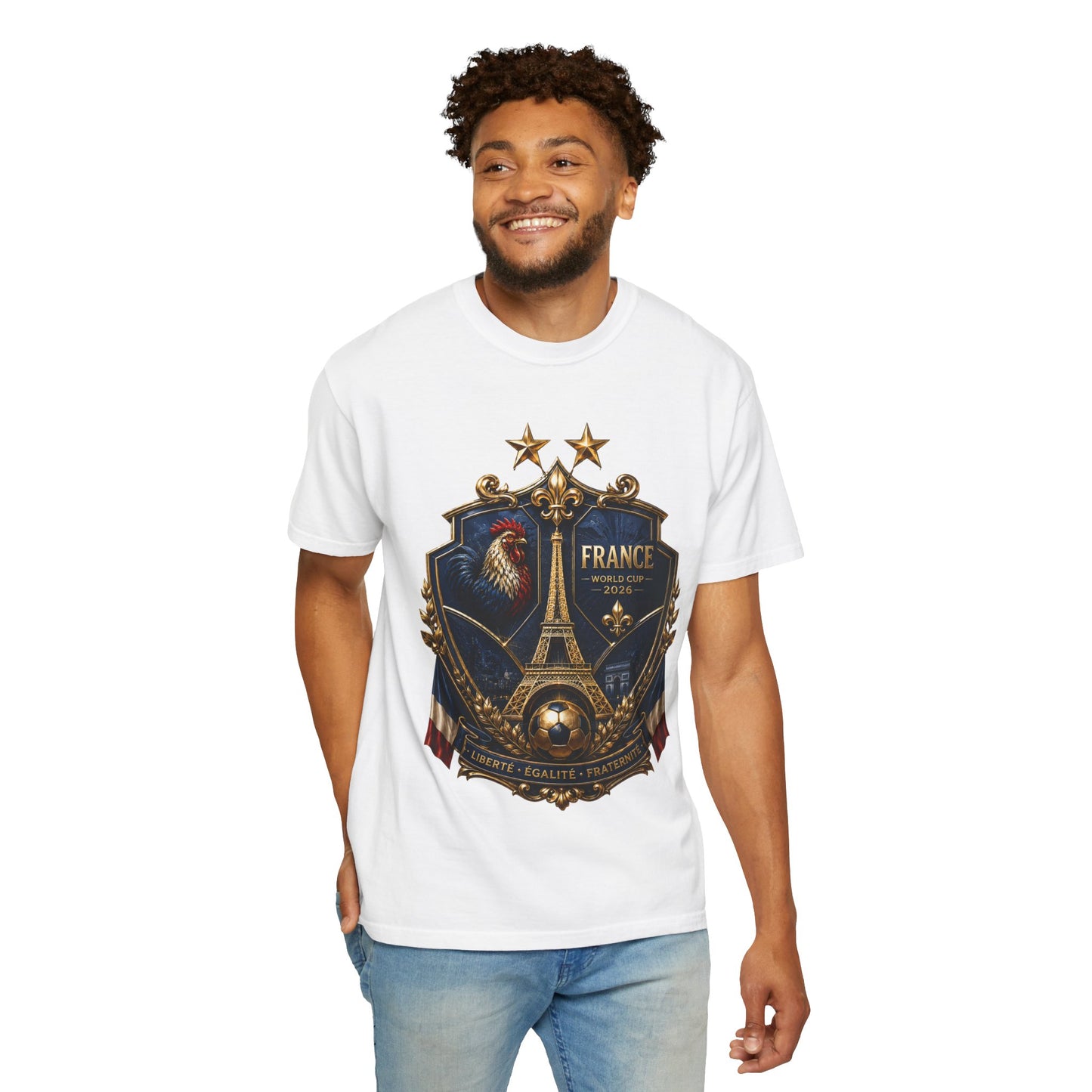 France Football World Cup 2026 'Liberté, Égalité, Fraternité' Crest | Premium Graphic Tee