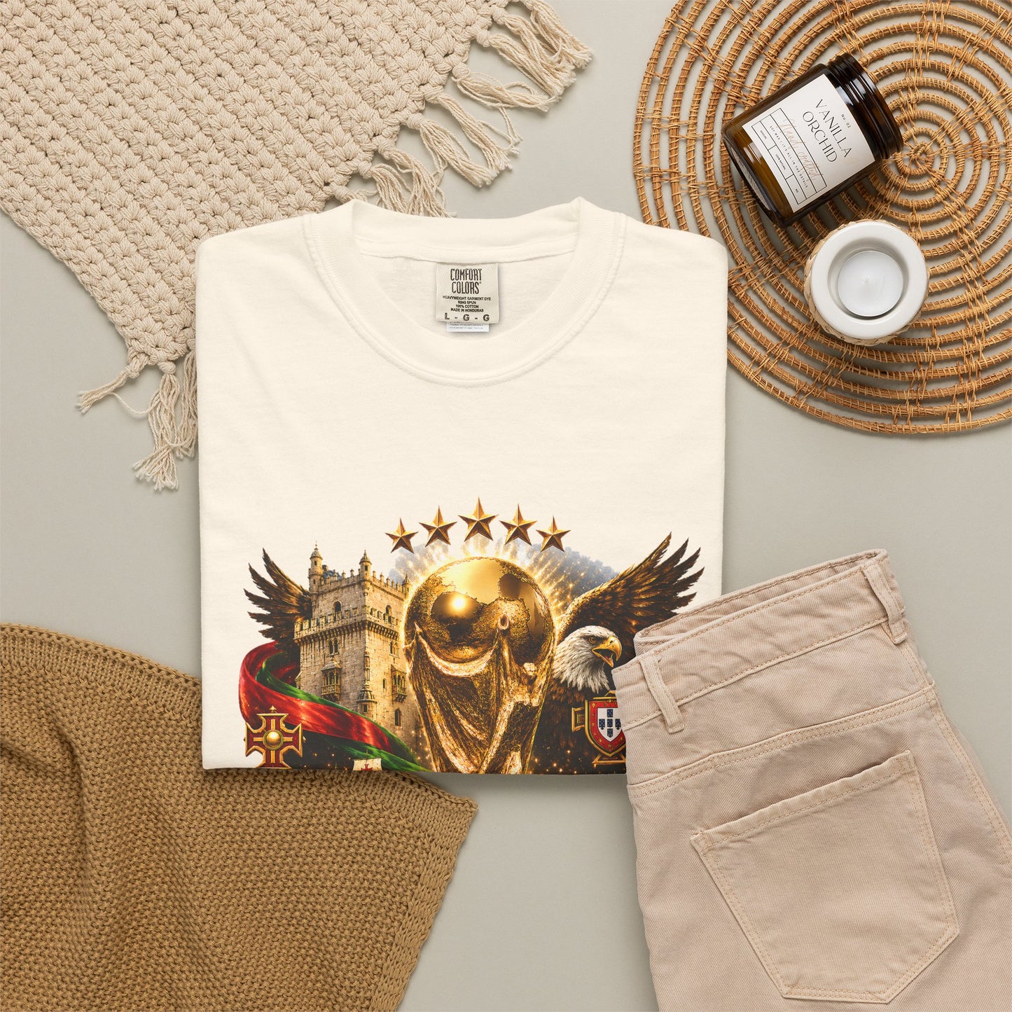 Portugal Football World Cup 2026 'Nação de Campeões' Epic Collage | Premium Graphic Tee