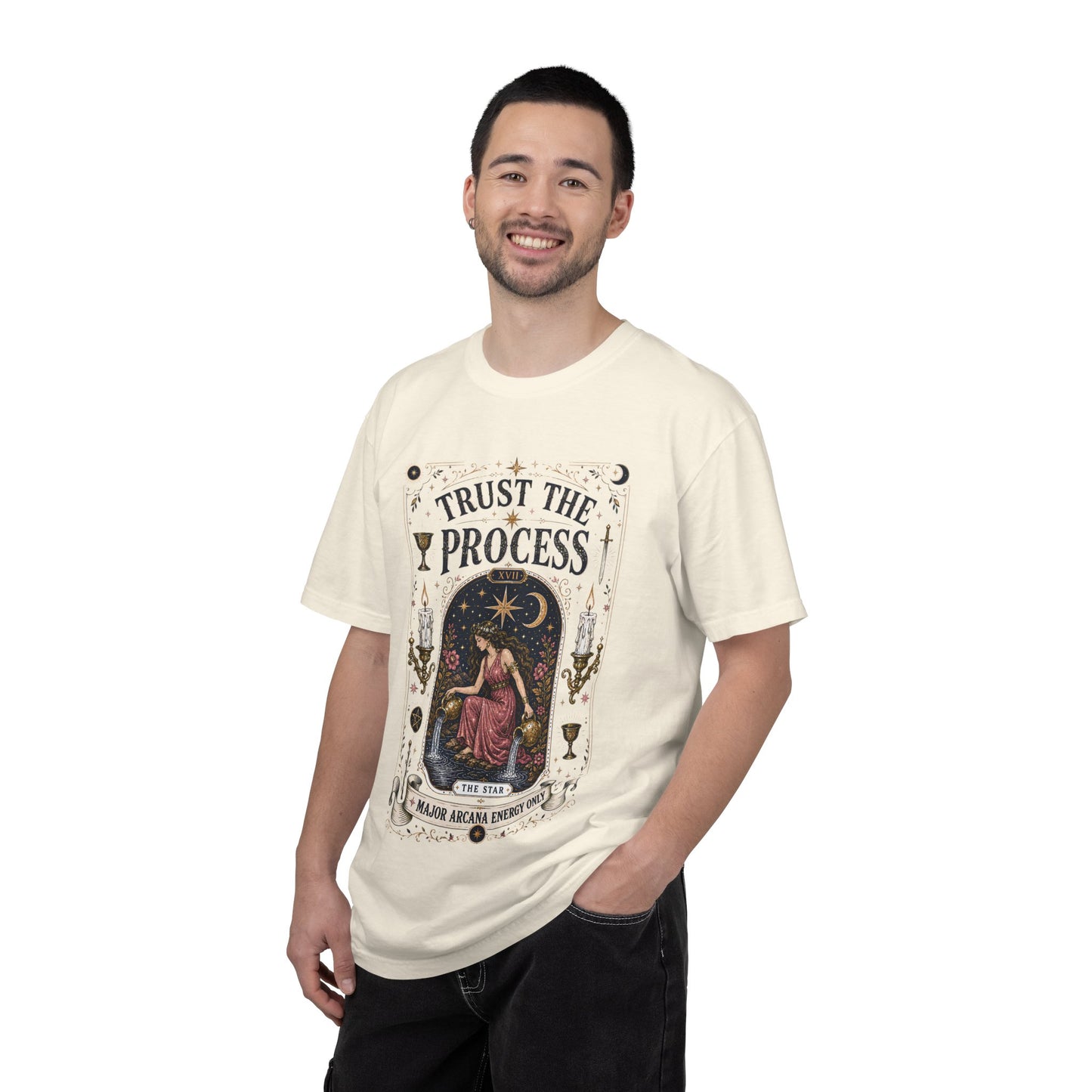 Trust The Process The Star Tarot Card Celestial Halloween | Premium Graphic Tee