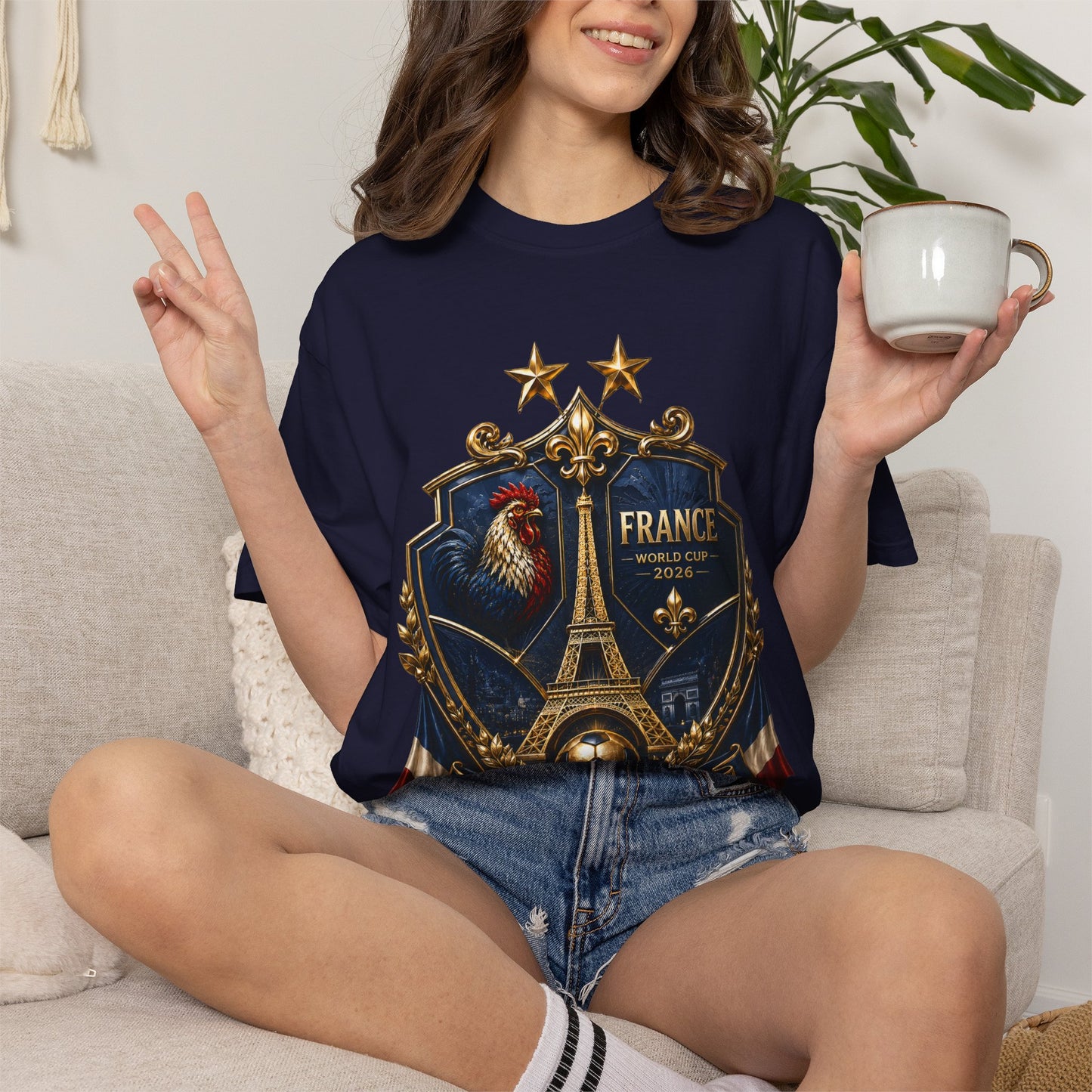 France Football World Cup 2026 'Liberté, Égalité, Fraternité' Crest | Premium Graphic Tee