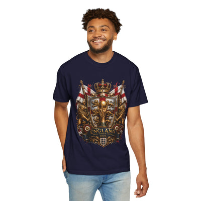 England World Cup 2026 Champion Shield – Golden Glory | Premium Graphic Tee