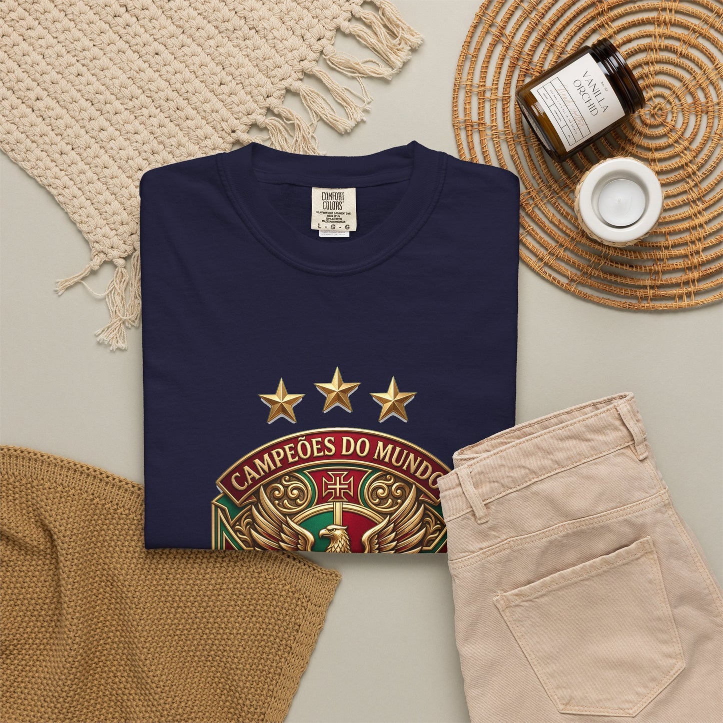 Portugal Football World Cup 2026 'Campeões do Mundo' Sovereign Shield | Premium Graphic Tee