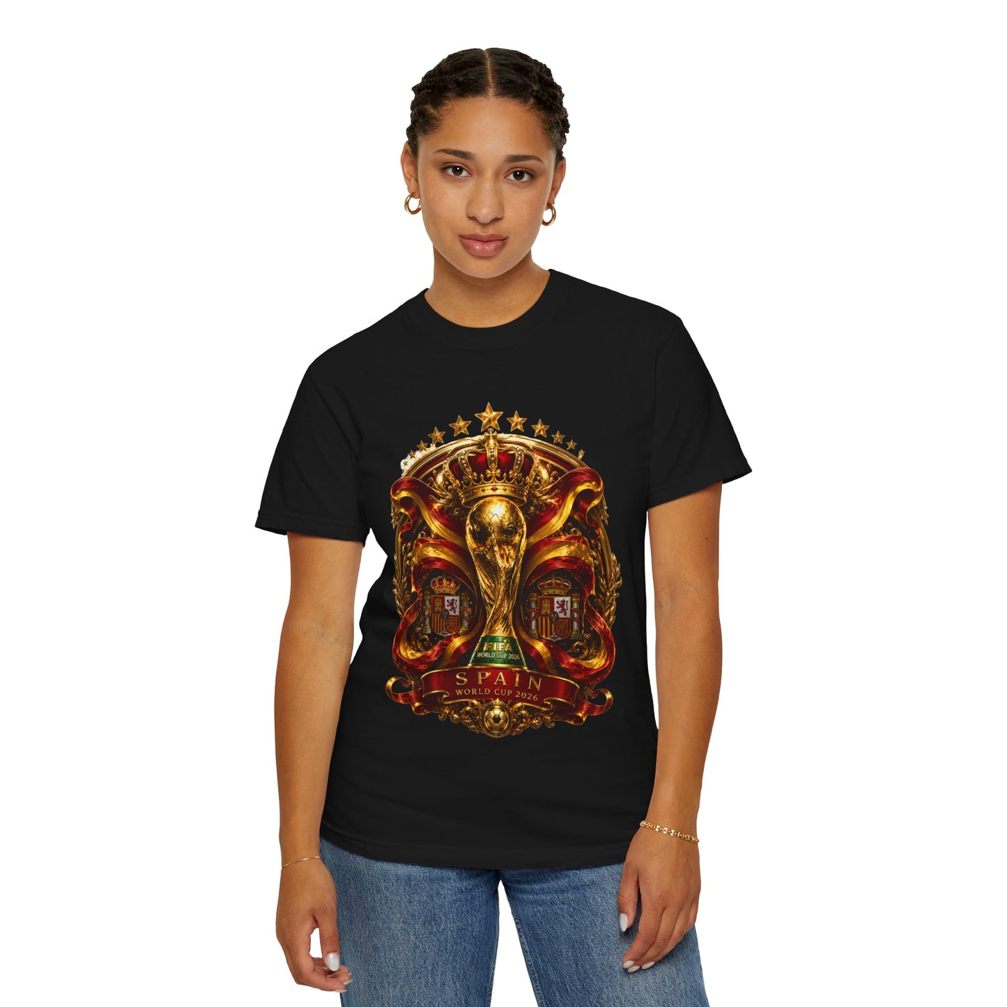 Spain Football World Cup 2026 'Monarca de Oro' Imperial Shield | Premium Graphic Tee