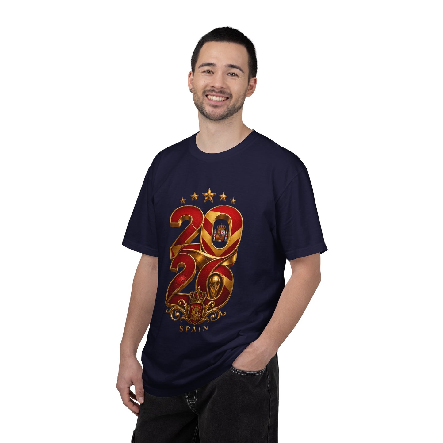 Spain Football World Cup 2026 'Ano de Glória' Typography Crest | Premium Graphic Tee