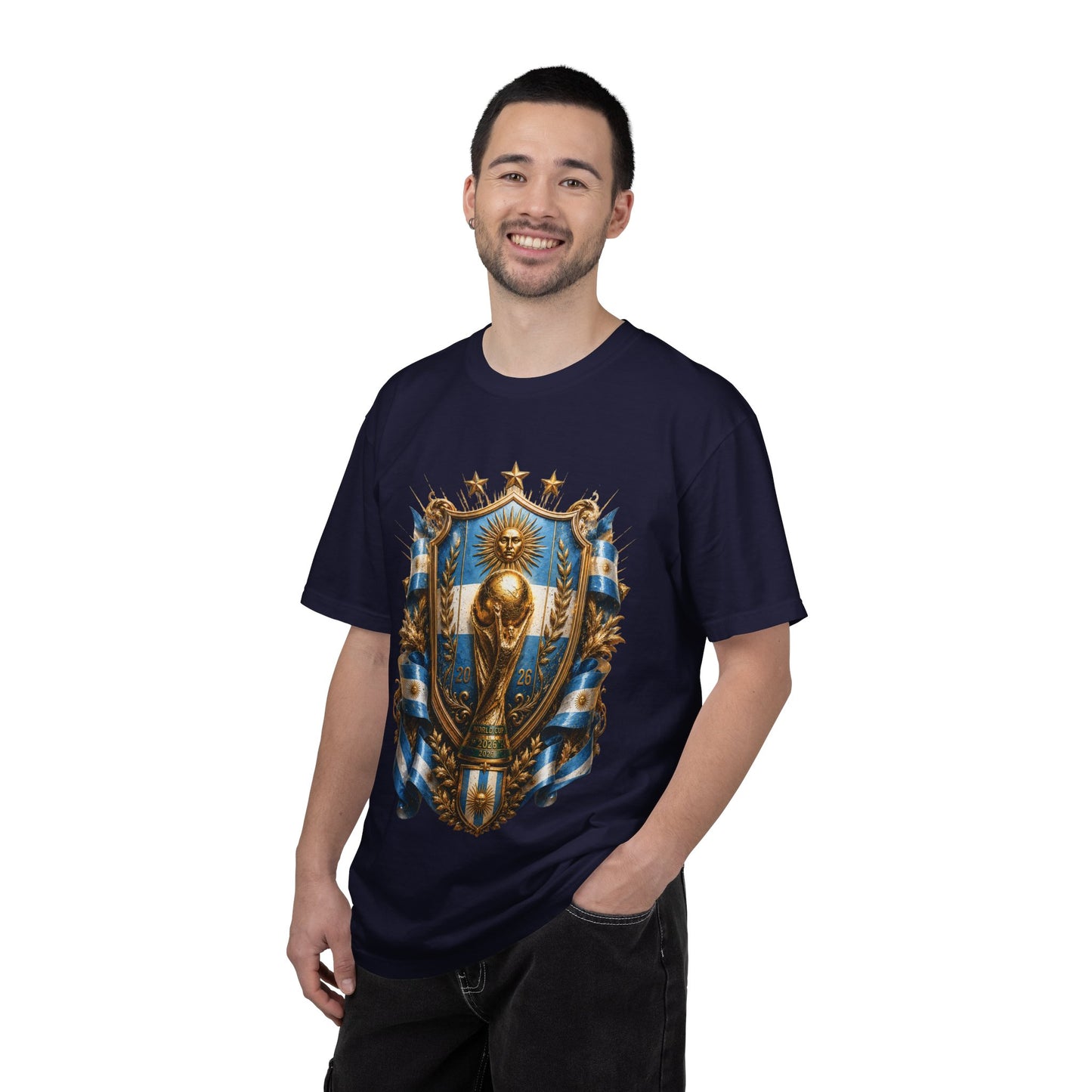 Argentina Football World Cup 2026 Sovereign Trophy Shield | Premium Graphic Tee