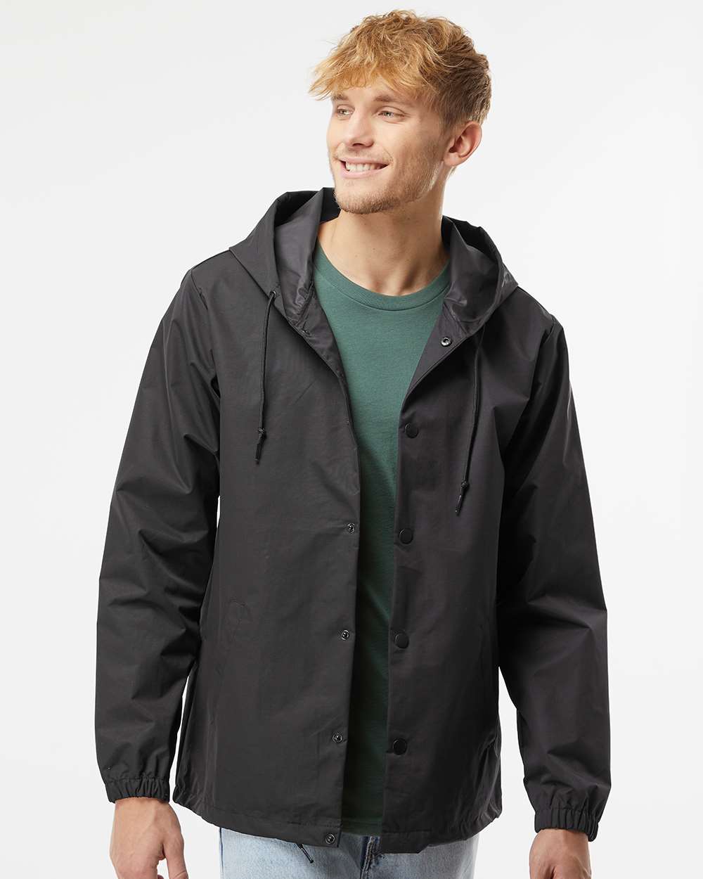 Men's Water-Resistant Hooded Windbreaker