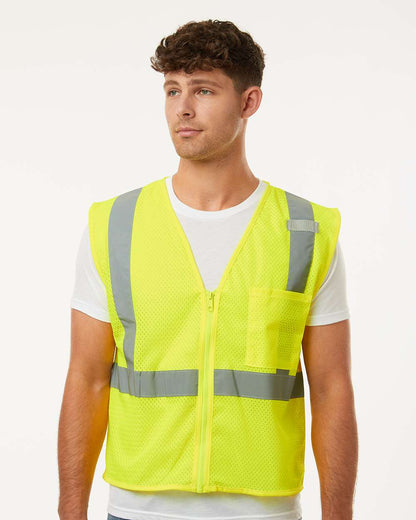 Unisex Single Pocket Zipper Mesh Vest