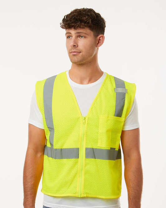 Unisex Single Pocket Zipper Mesh Vest