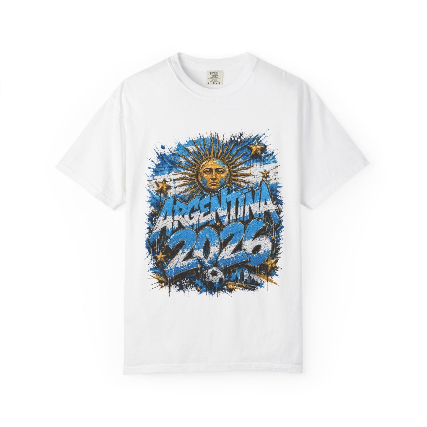 Argentina Football 'Street Glory' World Cup 2026 Graffiti – Paint Splatter | Premium Summer Tee