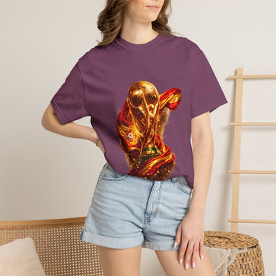 Spain Football 'Furia Roja' Wrapped Trophy Emblem | Premium Graphic Tee