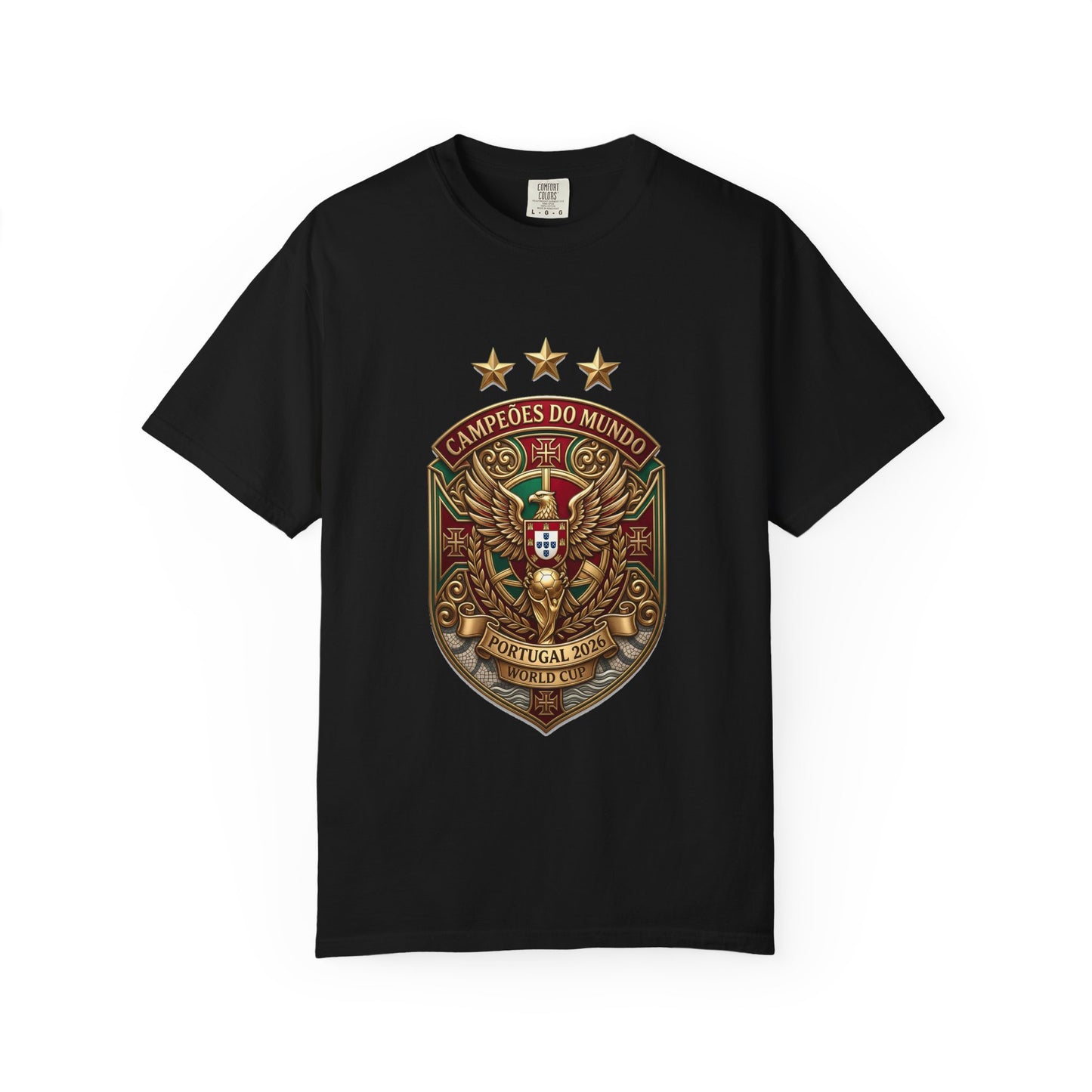 Portugal Football World Cup 2026 'Campeões do Mundo' Sovereign Shield | Premium Graphic Tee