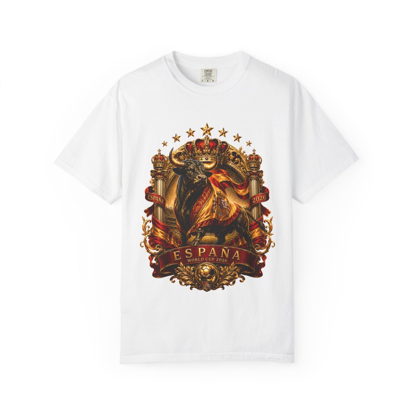 Spain Football World Cup 2026 'Toro de Oro' Imperial Crest | Premium Graphic Tee