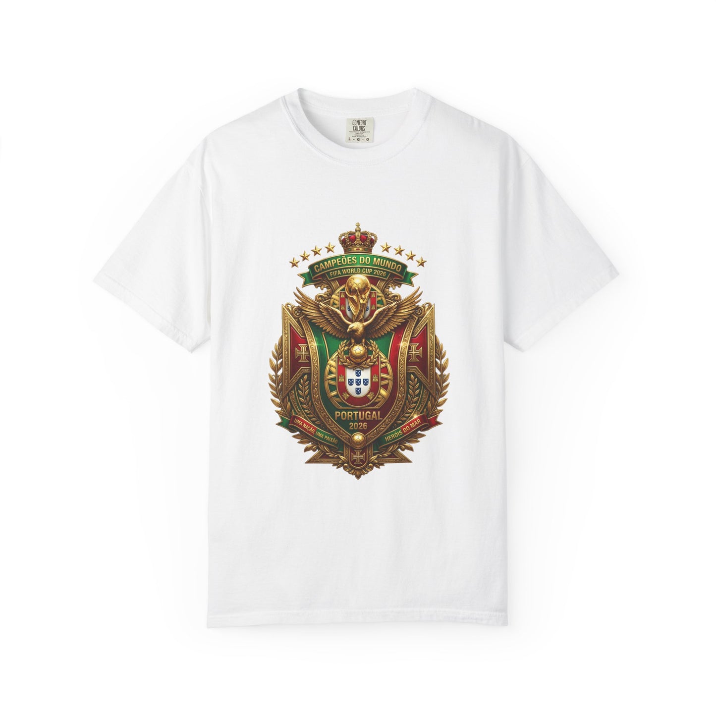 Portugal Football World Cup 2026 'Heróis do Mar' Imperial Crown Crest | Premium Graphic Tee