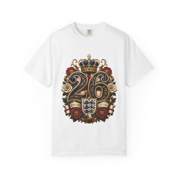 England Football '26 Baroque Monogram – Three Lions | Premium Graphic Tee