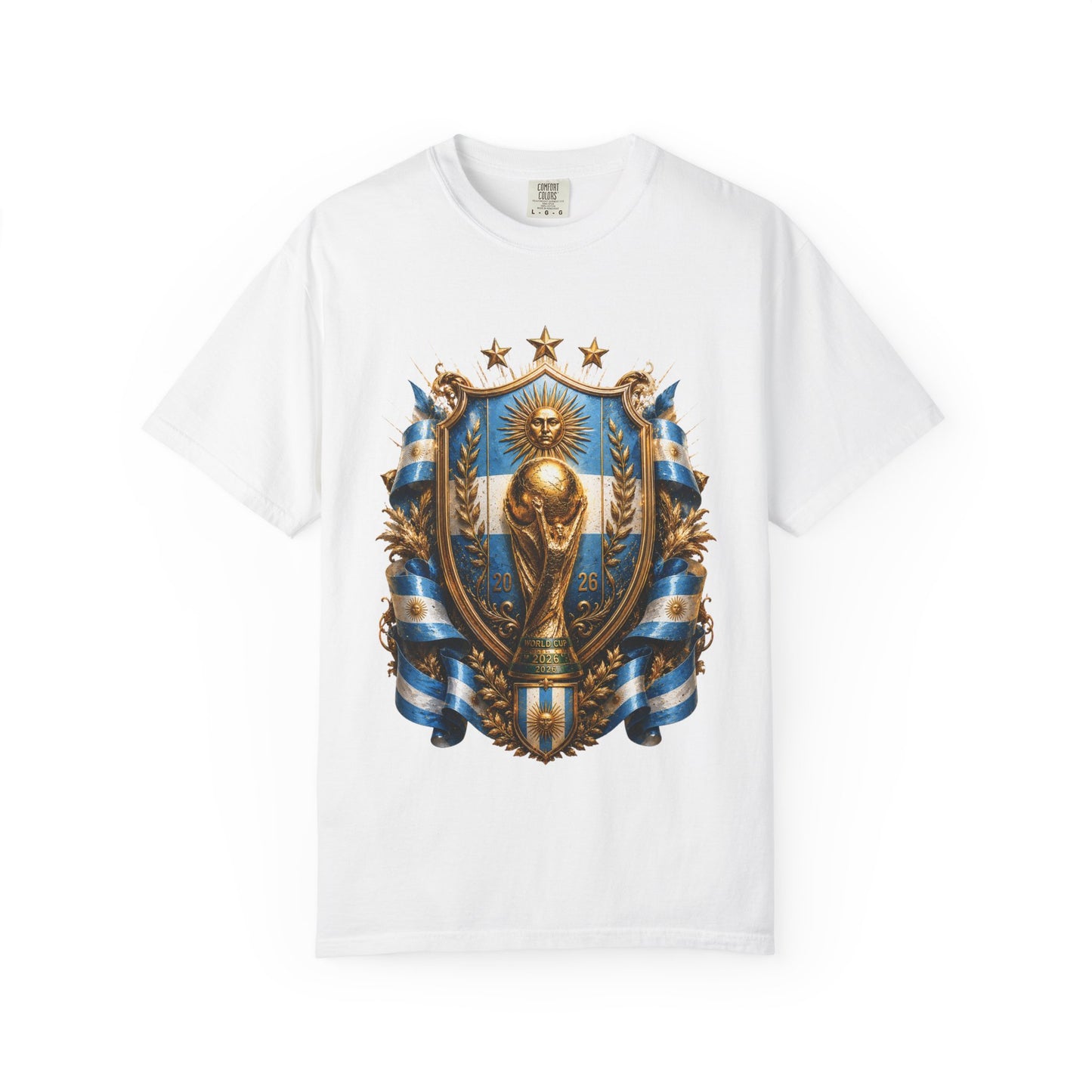 Argentina Football World Cup 2026 Sovereign Trophy Shield | Premium Graphic Tee