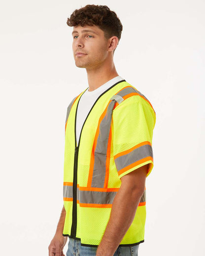Unisex Class 3 Mesh Zippered Vest