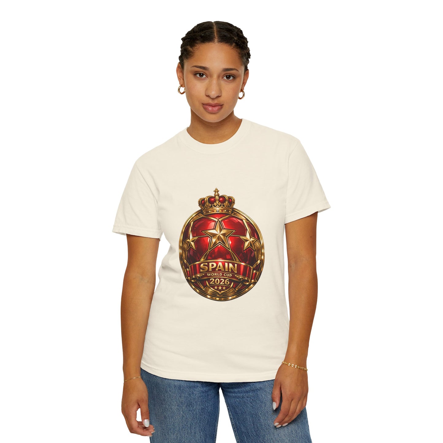 Spain Football World Cup 2026 'Estrella de Campeón' Round Medallion | Premium Graphic Tee