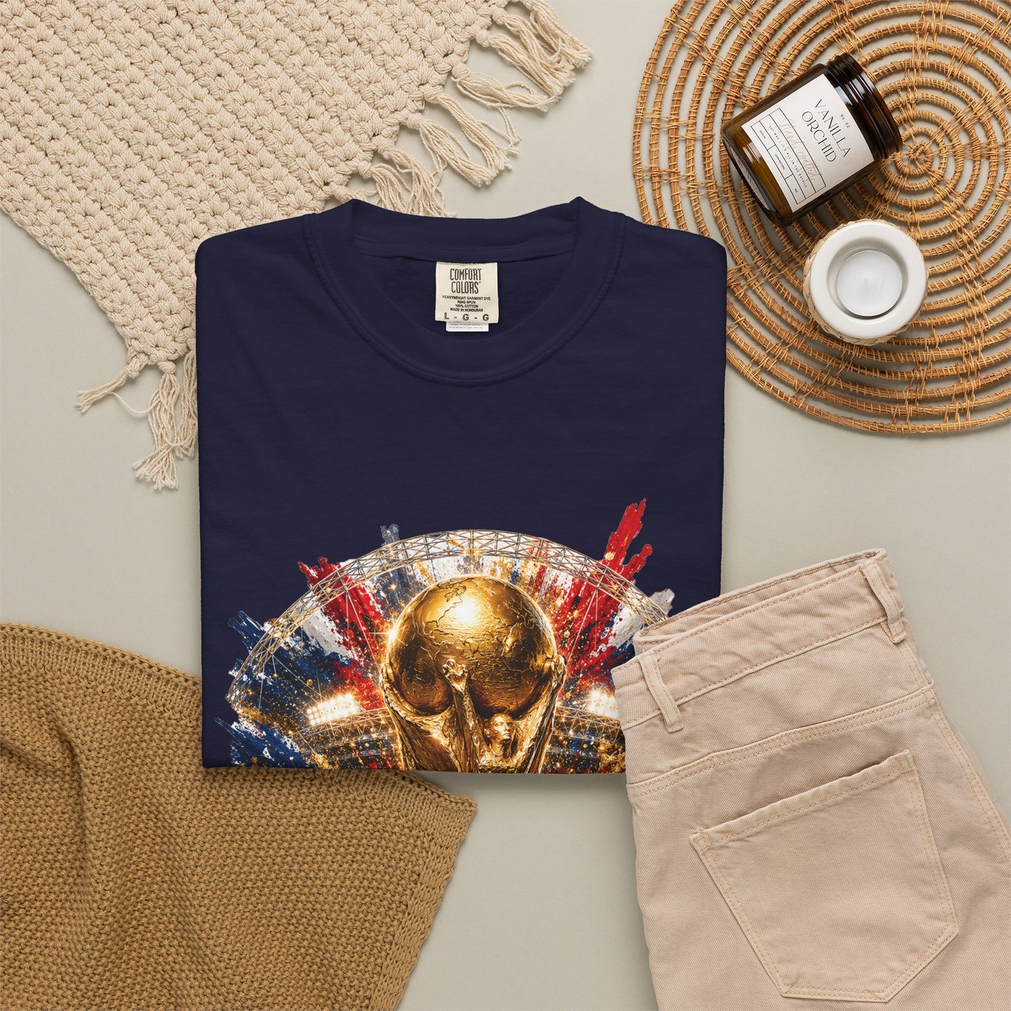 England Football World Cup Explosion – Wembley Glory | Premium Graphic Tee