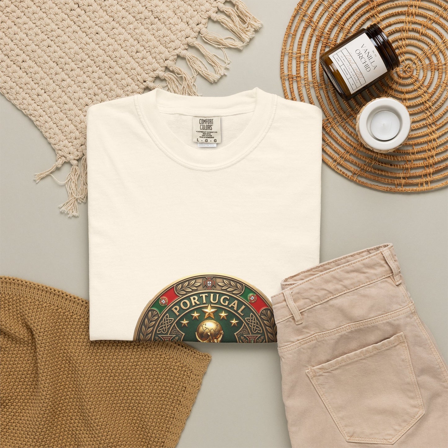 Portugal Football World Cup 2026 'Medalha de Honra' Round Medallion | Premium Graphic Tee