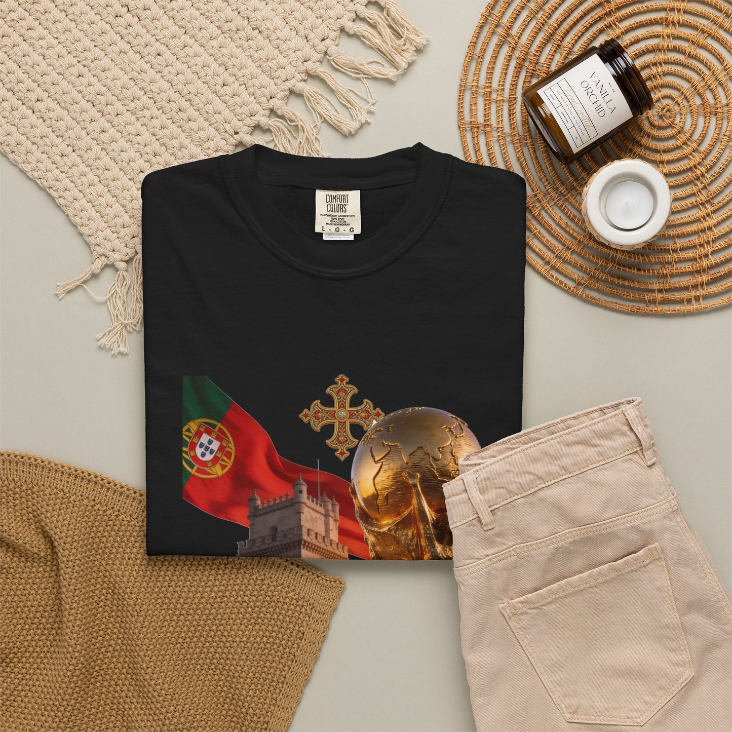 Portugal Football 'Torre de Belém' Majestic Trophy | Premium Graphic Tee