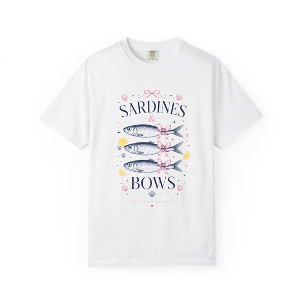 Sardines & Bows 'Mediterranean Social Club' Summer Graphic Tee – Coastal Coquette Aesthetic