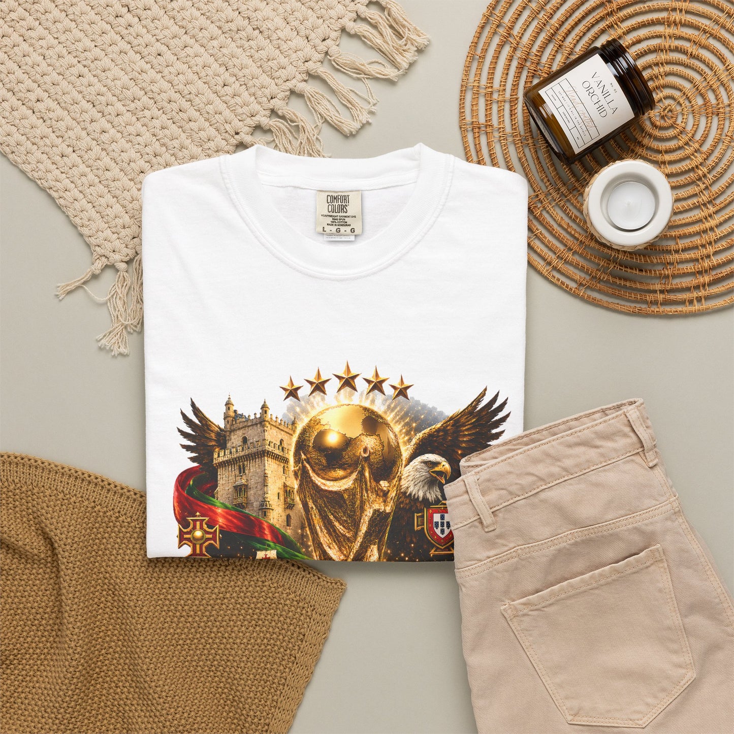 Portugal Football World Cup 2026 'Nação de Campeões' Epic Collage | Premium Graphic Tee