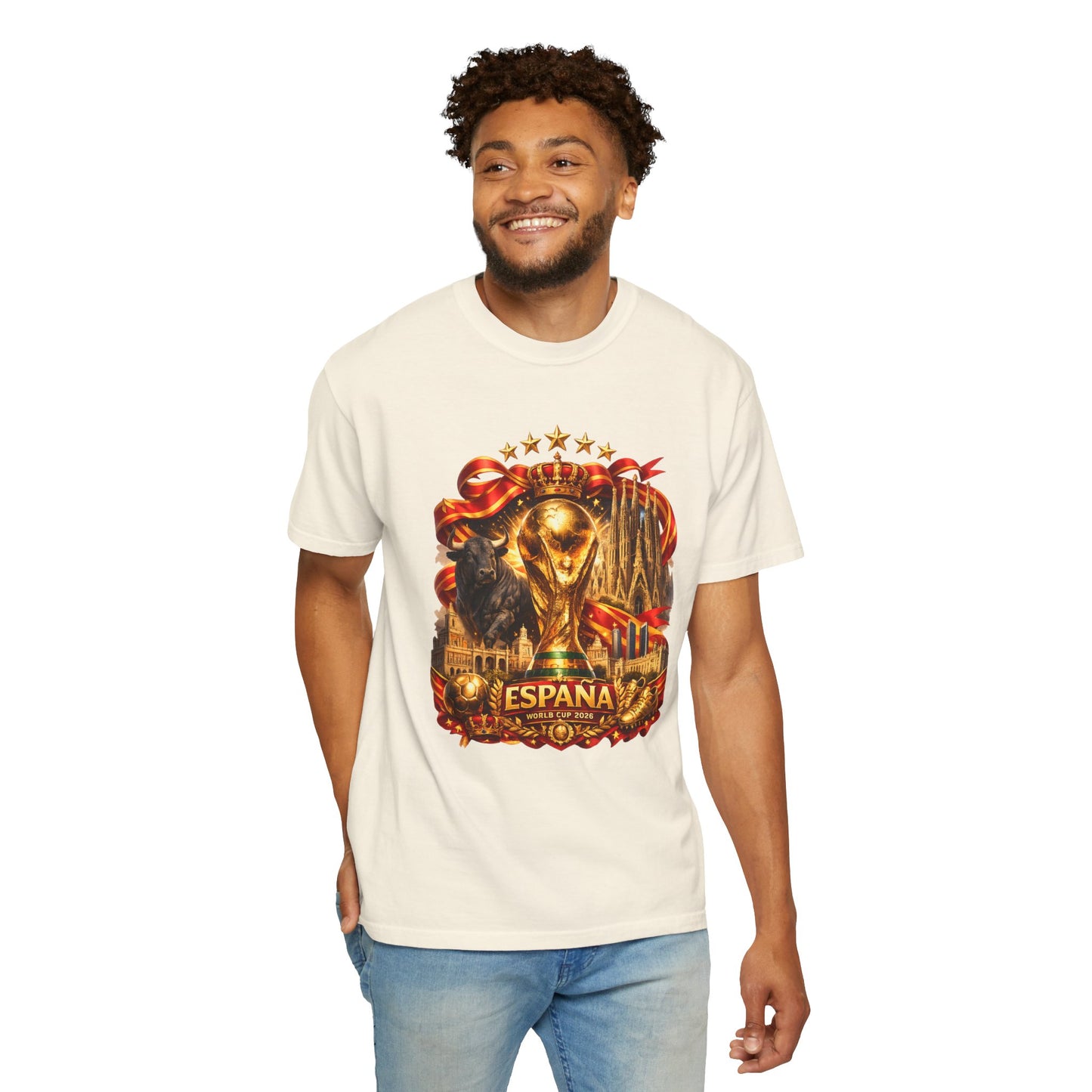 Spain Football World Cup 2026 'Reino Dorado' Iconic Elements | Premium Graphic Tee