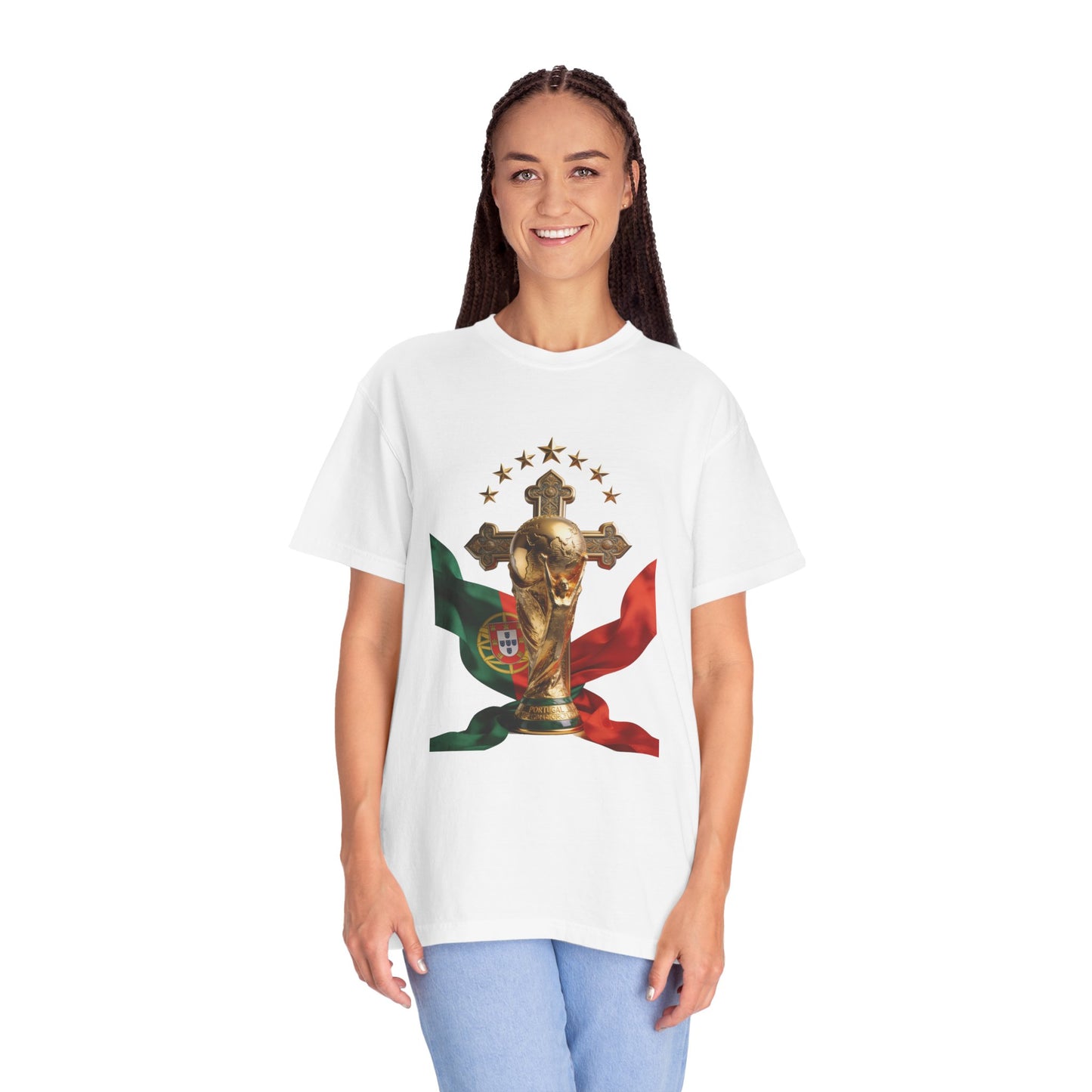 Portugal Football 'Cruz Sagrada' Majestic Trophy | Premium Graphic Tee