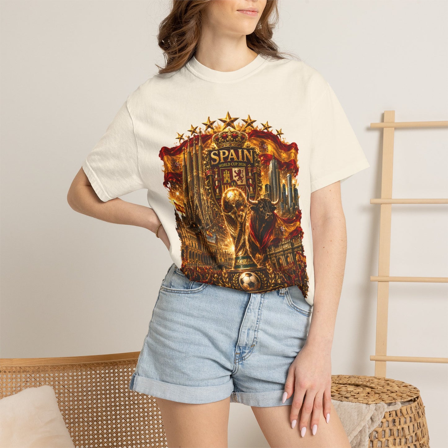 Spain Football World Cup 2026 'Reino de Campeões' Ultimate Collage | Premium Graphic Tee